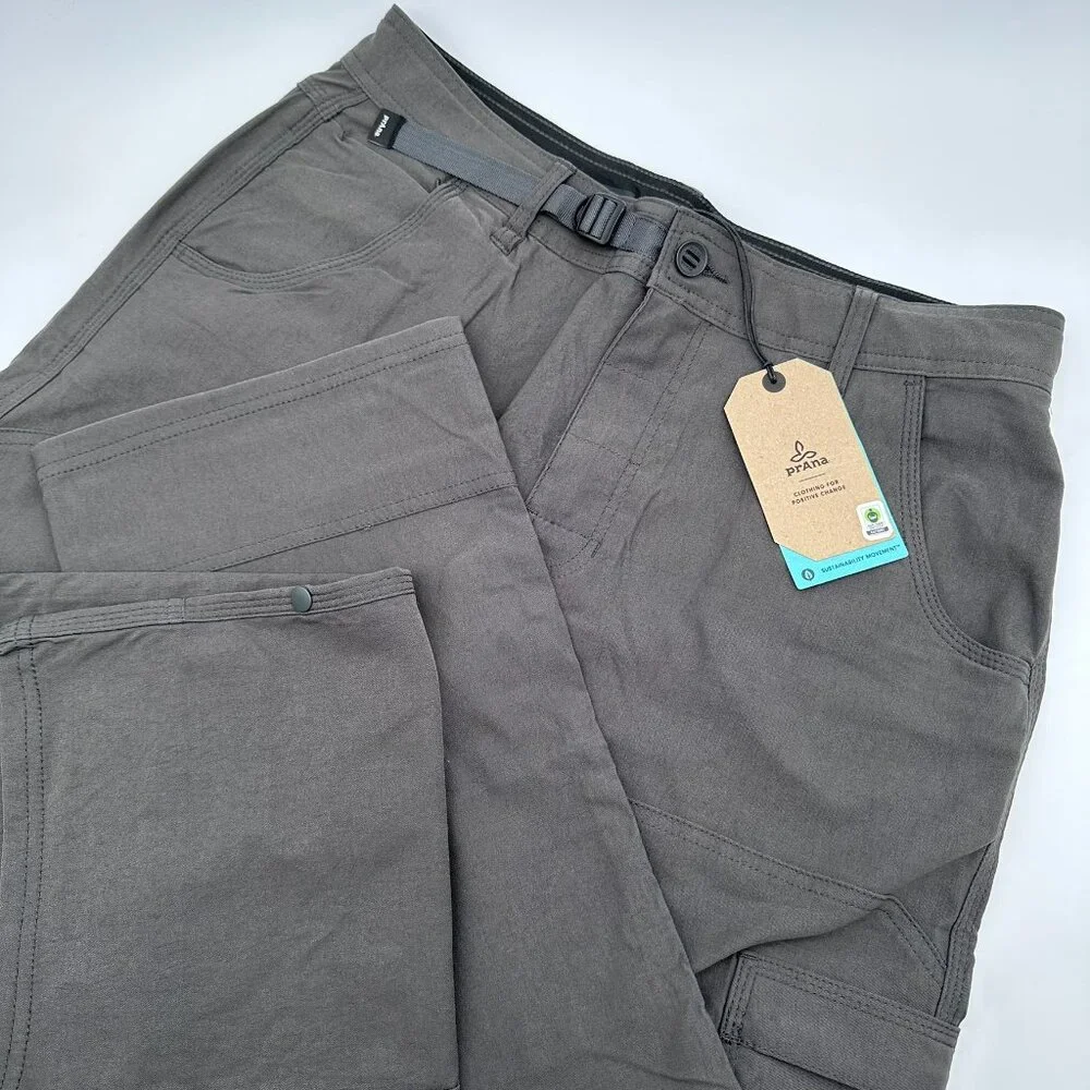prAna Men's Stretch Zion™ Relaxed Straight Leg Pant II, Size W32 x L30 Dark Iron